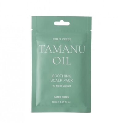 TAMANU OIL Raminanti plaukų kaukė „Cold Press Tamanu Oil Soothing Scalp Pack with Black Currant“