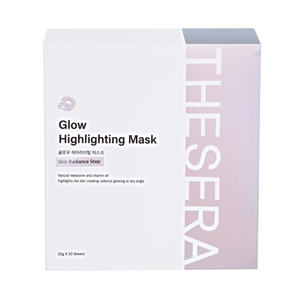 THESERA GLOW švytėjimo suteikianti veido kaukė, 10x25 G