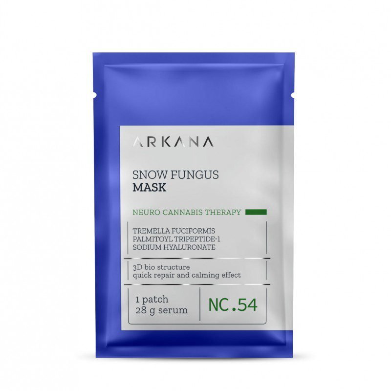 ARKANA Lakštinė veido kaukė su natūralia bio struktūra 3D su sniego grybu „Snow Fungus Mask“