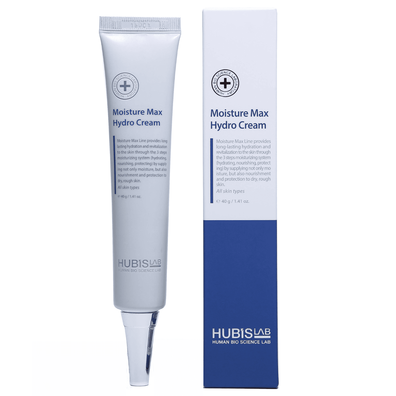HUBISLAB MOISTURE MAX HYDRO drėkinamasis veido kremas, 40 G